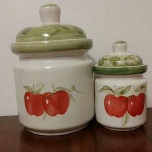 Set of two mulberry home collection ceramic jars